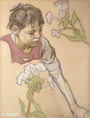 Głowa chłopca i kwiaty, ok. 1893